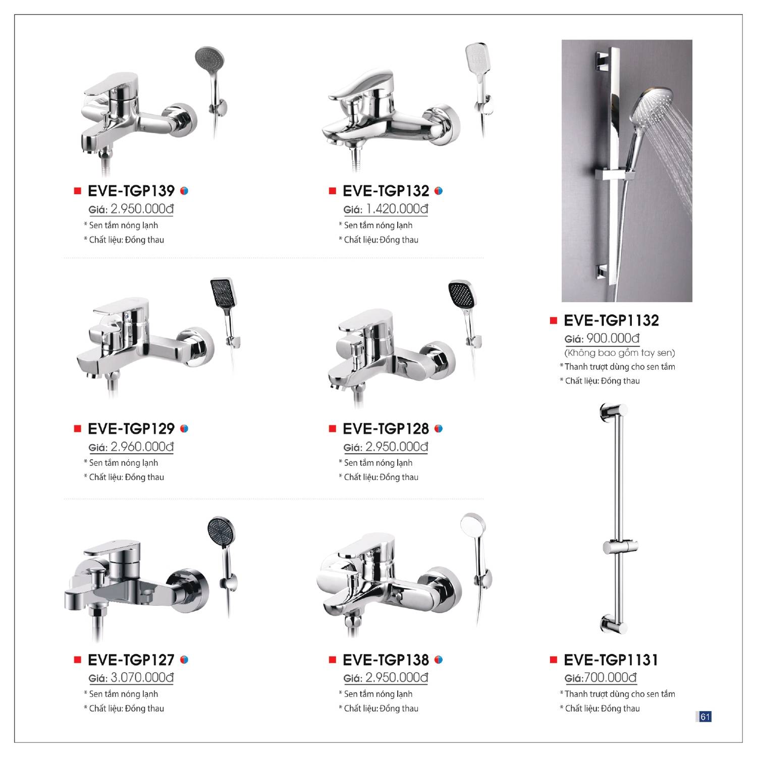 Thiết bị vệ sinh EVEREST Catalogue và Bảng giá mới nhất 2025 /Page 61